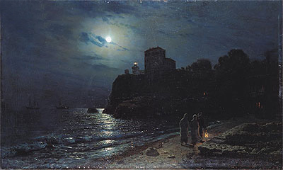 Moonlight on the Edge of a Lake, 1870 | Alexey Savrasov | Giclée Canvas Print