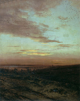 Alexey Savrasov | Evening. Flight of Birds, 1874 | Giclée Canvas Print