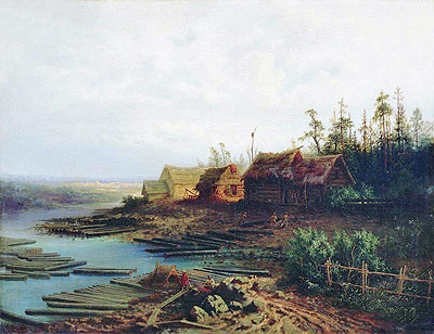Rafts, 1868 | Alexey Savrasov | Giclée Canvas Print