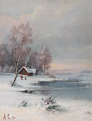 Alexey Savrasov | Coast during Winter, 1891 | Giclée Canvas Print