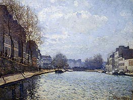 View of the Canal St. Martin, 1870 by Alfred Sisley | Canvas Print