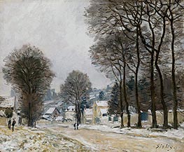 Snow at Louveciennes, c.1874 von Alfred Sisley | Leinwand Kunstdruck