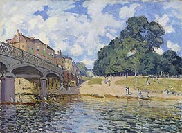 Brücke bei Hampton Court | Alfred Sisley | Gemälde Reproduktion