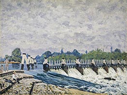 Molesey Weir Hampton Court | Alfred Sisley | Painting Reproduction