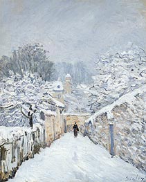 Snow at Louveciennes, 1878 von Alfred Sisley | Leinwand Kunstdruck