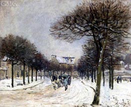 Die Strasse nach Saint-Germain bei Marly, c.1874/75 von Alfred Sisley | Leinwand Kunstdruck