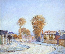 The First White Frost, 1876 by Alfred Sisley | Canvas Print