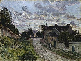 A Small Street in Louveciennes, 1876 von Alfred Sisley | Leinwand Kunstdruck