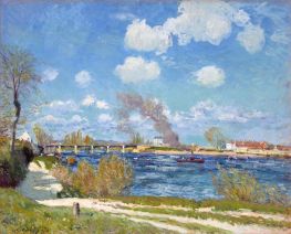 Bougival, 1876 von Alfred Sisley | Giclée-Kunstdruck