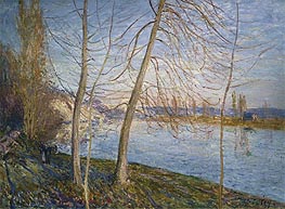 Winter Morning - Veneux, 1878 von Alfred Sisley | Leinwand Kunstdruck