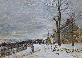 Snow at Veneux-Nadon, 1880 von Alfred Sisley | Leinwand Kunstdruck