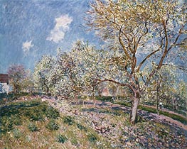 Springtime at Veneux, 1880 von Alfred Sisley | Leinwand Kunstdruck