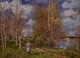 The Small Meadows in Spring, c.1880/81 by Alfred Sisley | Canvas Print