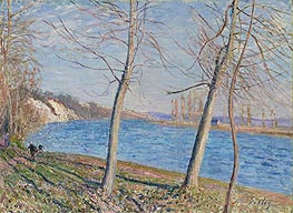 The Banks of the River at Veneux, 1881 von Alfred Sisley | Leinwand Kunstdruck