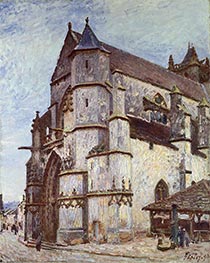 The Church at Moret, Rainy Morning | Alfred Sisley | Painting Reproduction
