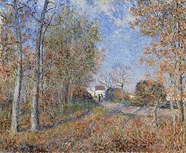 Road at the Forest Fringe (Forest of Fontainebleau near Moret-sur-Loing), 1883 by Alfred Sisley | Canvas Print