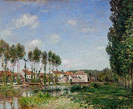 Moret, Banks of the Loing, 1892 by Alfred Sisley | Canvas Print