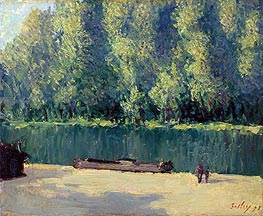 Banks of the Loing, 1891 by Alfred Sisley | Canvas Print