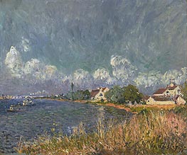 The Seine at Billancourt, 1877 by Alfred Sisley | Canvas Print