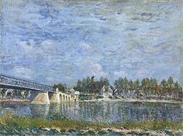 The Bridge at Saint-Mammes | Alfred Sisley | Gemälde Reproduktion
