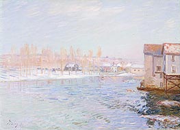 Landscape: Snow Scene | Alfred Sisley | Painting Reproduction