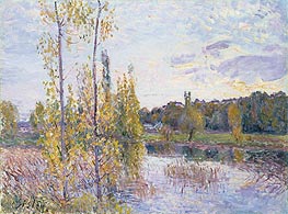 The Lake at Chevreuil, 1888 von Alfred Sisley | Leinwand Kunstdruck