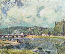 The Bridge at Sevres, c.1877 by Alfred Sisley | Canvas Print