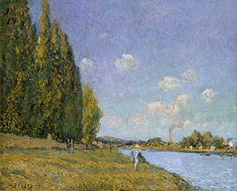 The Seine at Billancourt, 1879 by Alfred Sisley | Canvas Print
