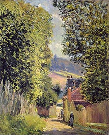 A Road in Louveciennes, 1883 von Alfred Sisley | Leinwand Kunstdruck