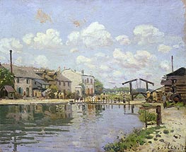 The Canal Saint-Martin, Paris, 1872 von Alfred Sisley | Leinwand Kunstdruck