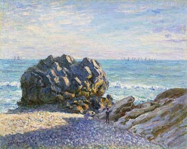 Storr Rock, Lady's Cove, Evening, 1897 von Alfred Sisley | Leinwand Kunstdruck