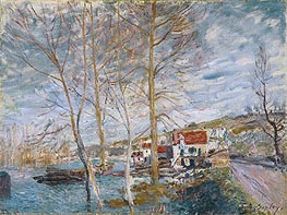 Flood at Moret, 1879 by Alfred Sisley | Canvas Print