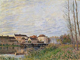 Evening in Moret, End of October, 1888 von Alfred Sisley | Leinwand Kunstdruck