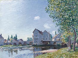 The Bridge at Moret - Morning Effect, 1891 by Alfred Sisley | Canvas Print
