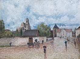 Moret-sur-Loing, Rain | Alfred Sisley | Painting Reproduction