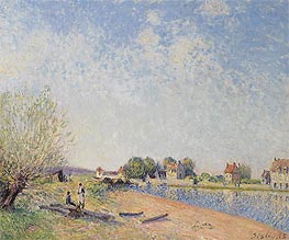 The Canal of Loing at Saint-Mammes, 1885 von Alfred Sisley | Leinwand Kunstdruck
