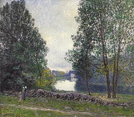 Banks of the Loing, 1896 by Alfred Sisley | Canvas Print