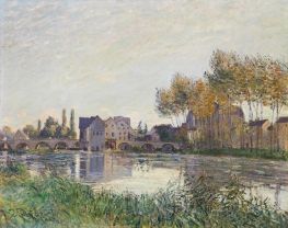 Moret at Sunset, 1888 by Alfred Sisley | Art Print