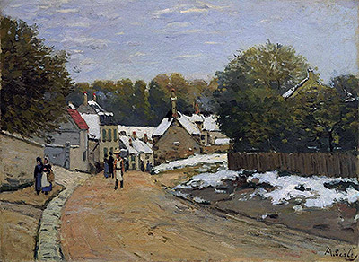 Early Snow at Louveciennes, c.1870/71 | Alfred Sisley | Giclée Leinwand Kunstdruck