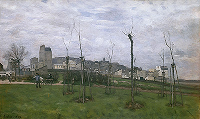 View of Montmartre from the Cite des Fleurs, 1869 | Alfred Sisley | Giclée Canvas Print
