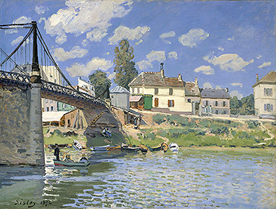 The Bridge at Villeneuve la Garenne, 1872 | Alfred Sisley | Giclée Leinwand Kunstdruck
