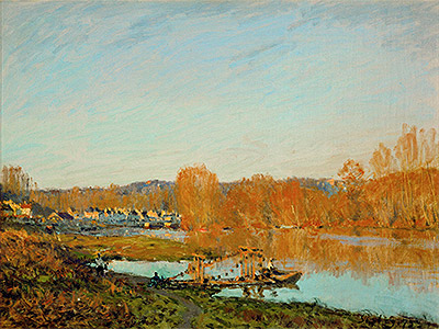 Autumn - Banks of the Seine near Bougival, 1873 | Alfred Sisley | Giclée Leinwand Kunstdruck