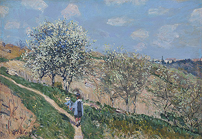 Spring in Bougival, c.1873 | Alfred Sisley | Giclée Leinwand Kunstdruck
