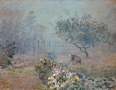 Foggy Morning, Voisins, 1874 | Alfred Sisley | Giclée Canvas Print