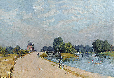 The Road to Hampton Court, 1895 | Alfred Sisley | Giclée Leinwand Kunstdruck