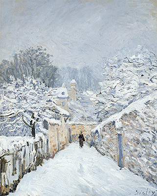 Snow at Louveciennes, 1878 | Alfred Sisley | Giclée Leinwand Kunstdruck
