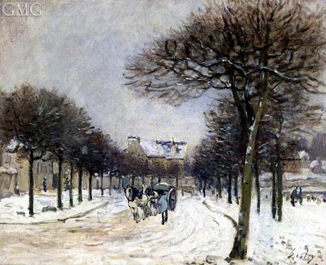 Die Strasse nach Saint-Germain bei Marly, c.1874/75 | Alfred Sisley | Giclée Leinwand Kunstdruck