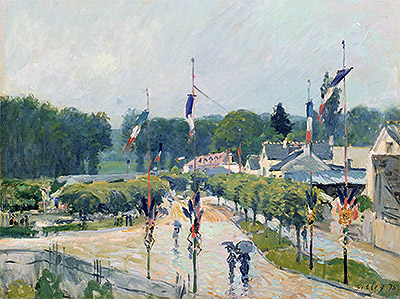 Fourteenth of July at Marly-le-Roi, 1875 | Alfred Sisley | Giclée Canvas Print
