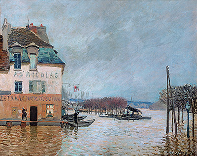 The Flood at Port-Marly, 1876 | Alfred Sisley | Giclée Leinwand Kunstdruck