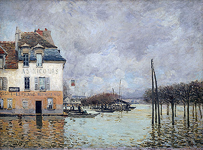 The Flood at Port-Marly, 1876 | Alfred Sisley | Giclée Canvas Print